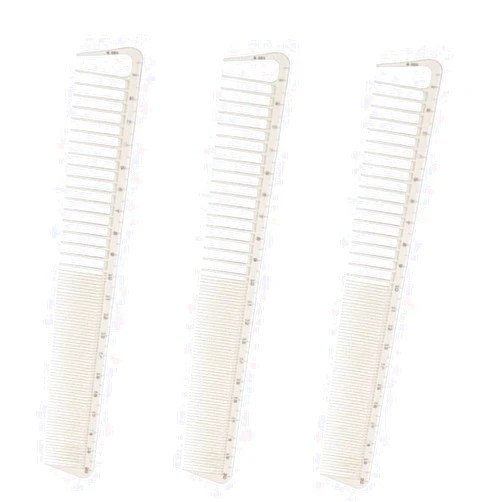 Zhouocea 3 Pcs Barber Comb Parting Combs for Braiding Hair, Hair Cutting Combs with Ruler Measurements Anti-Static Long Measuring Professional Combs for Salon Barber Styling