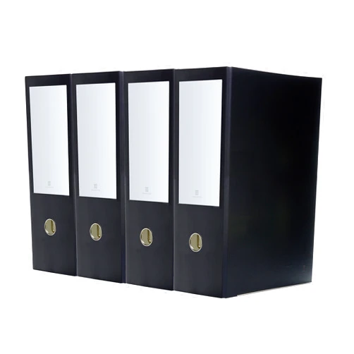 Bindertek 3-Ring 4-Inch Premium Linen Textured Legal Binder 4-Pack, for 8.5 x 14 Paper, Black (3LGXPACK-BK)