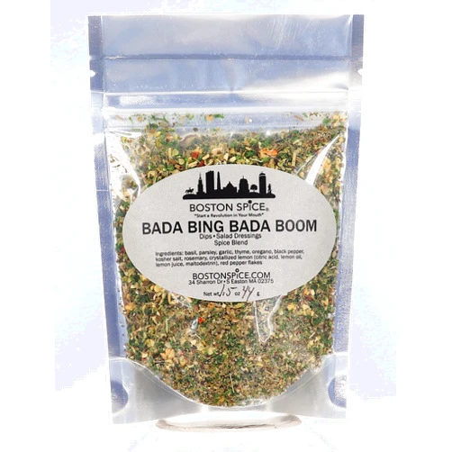 Boston Spice Bada Bing Bada Boom HANDMADE Gourmet Italian Seasoning Blend for Bread Dipping Sauces Spreads Butter Herbs Chip Dip Salad Dressing 1/4 Cup Spice 0.8oz/23g