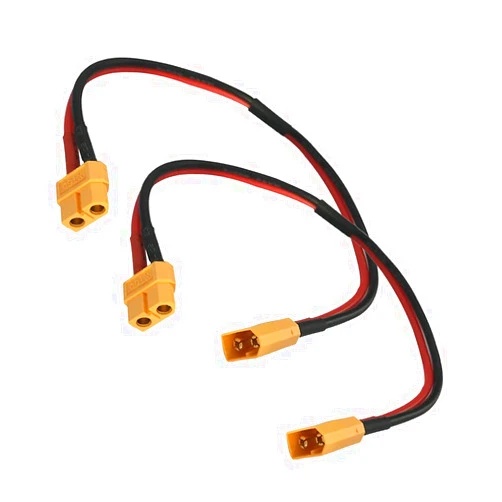 LINSYRC 2-Pack XT60 Connector Plug Extension Cable Male to Female Adapter with 30cm 14awg Silicone Wire for RC Lipo Battery