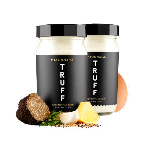 TRUFF Mayo, Gourmet Mayonnaise made with Black Winter Truffles, Sunflower Oil and Cage-Free Eggs | Umami Flavor for Savory Spreads, Salads, Non-GMO, Gluten Free | Original with Premium Box - Bundle of 2