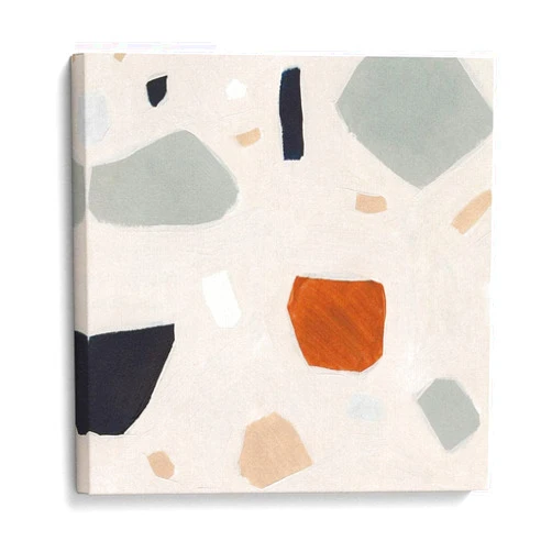 Canvas Lab Canvas Wall Art Decor Terrazzo Shards III by the Artist Victoria Borges – Size: 14 x 14 in - Art subject: Abstract