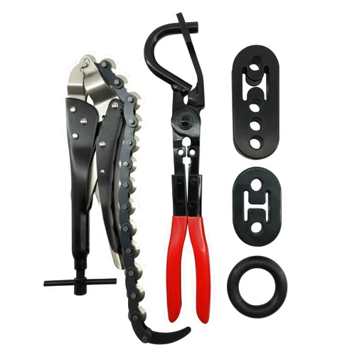 GOSWIFT Exhaust Pipe Cutter and Exhaust Hanger Removal Pliers for Cutting and Disassembly of Exhaust Piping Systems, with 3 Exhaust Rubber Hangers