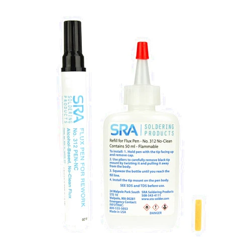 SRA Soldering Products SRA #312 No-Clean Flux Pen and 5 Refills