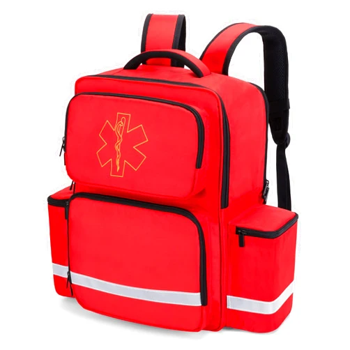 Trunab Emergency Medical Backpack 50L Responder Trauma Bag for EMT, Home Care, Red