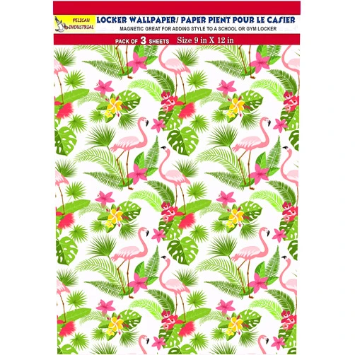 PELICAN INDUSTRIAL Magnetic Locker Wallpaper (Full Sheet Magnetic) - Trimmable, Easy Install, Remove & Reuse - (Tropical Leaves) - Pack of 3 Sheets (vb032)