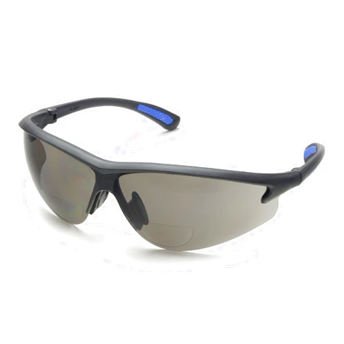 Elvex Grey HC/PC Lens, 2.5, Black Frame