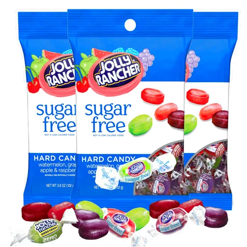 Munch Mania Jolly Rancher Sugar Free Hard Candy, Individually Wrapped 3.6 Ounce (Pack of 3), Sugar Free Jolly Ranchers Hard Candy, Sugar Free Candy, Hard Candy Sugar Free, Jolly Rancher Zero Sugar Hard Candy