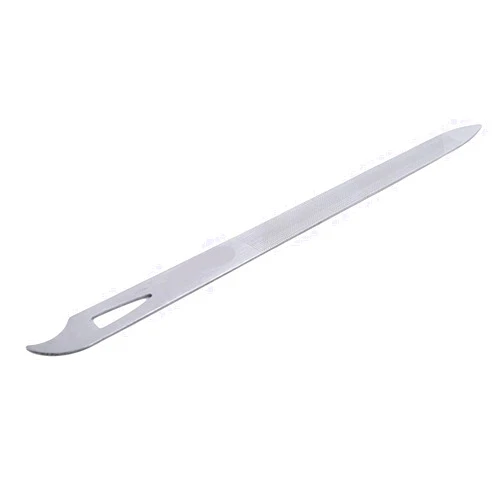 GOOIT Stainless Steel Long Nail File With Nail Cleaner Tip for Salon Home and Travel