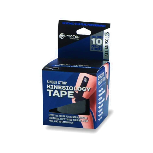 Pro-Tec Athletics Pre-Cut Kinesiology Tape-Blk-I Cut roll