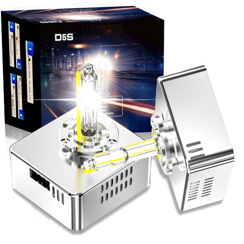 NAVOROGE D5S HID Bulbs, 6000K 35W Cool White Xenon D5S High Low Beam HID Bulb Xenon Replacement Bulb Pack of 2