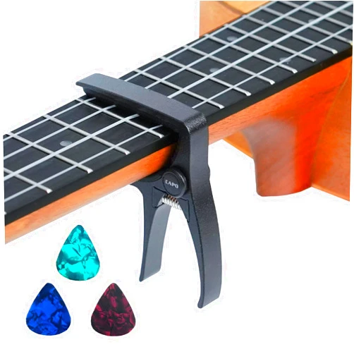 MEDIORAYS Ukulele Capo for 4 String Guitar and Mandolin, Mini Size Professional Ukulele Capo (UKULELE-CAPO black)