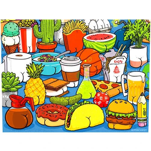 Ceaco - Brian Cook - Butts on Things - 500 Piece Jigsaw Puzzle