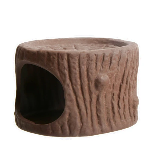 Saim Aquarium Ceramic Cave Decorations Cute Tree Stump Fish Tank Accessories for Betta Fish Toys Hideout,Shrimp Cichlid Hiding Breeding