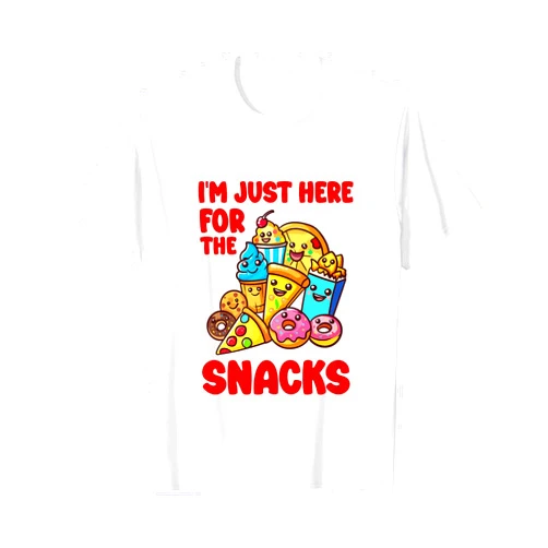 Snack Attack Comedy Co. I'm Just Here For The Snacks T-Shirt