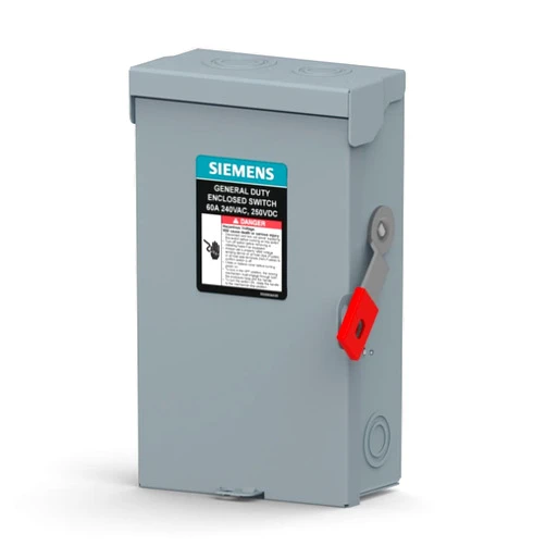 Siemens GNF222LA 60-Amp, 2-Pole, 240V General Duty Plus Series Safety Switch, Non-Fusible, Indoor