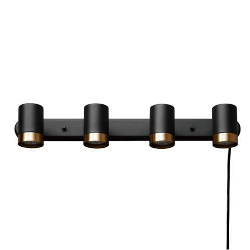 Globe Electric 64000047 4-Light Complete Track Lighting Kit with Pivoting Track Heads, Matte Black, Plug-in, Ceiling Light, Kitchen Light, GU10 Socket, LED Bulb Compatible