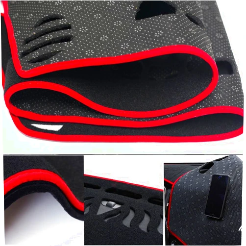 OVAVOFO Dash Covers for Ford-Maverick Tremor 2022,Polyester Car Dashboard Cover,Dash Board Protecter Cover,Interior Car Dash Board Covers Mat,Red