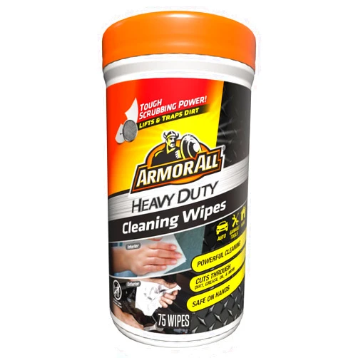 Armor All Heavy Duty Cleaning Wipes, Disposable Car Wipes (75 Count)
