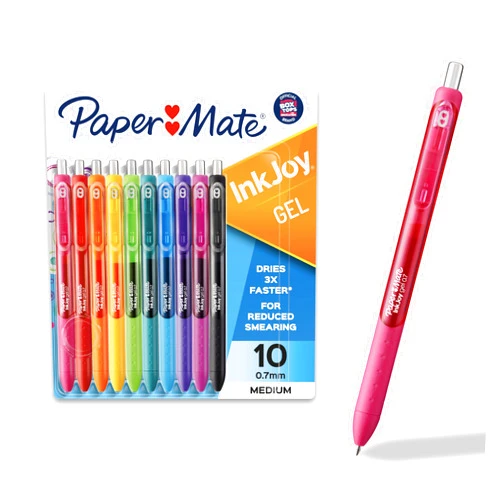 Paper Mate InkJoy Gel Pens, Medium Point, Assorted, 10 Count