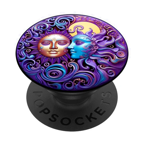 Moon And Sun SteMi Accessories Sun And Moon Lover Astronomy Astrology Stargazer PopSockets Adhesive PopGrip