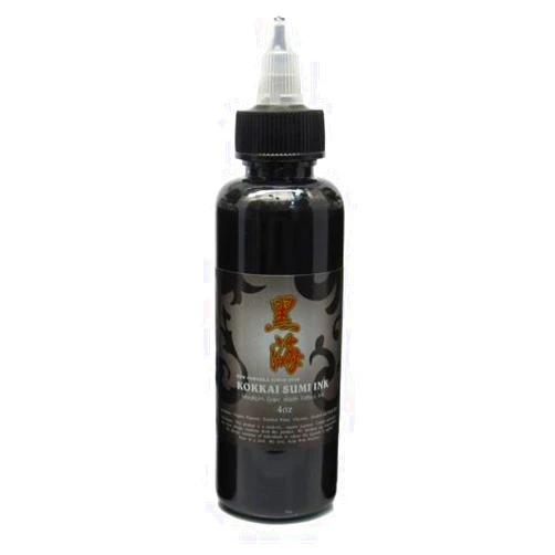 Kokkai Sumi Tattoo Black Lining Tribal Shading Ink 1-oz -Tattoo Supplies-