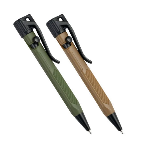 Rite in the Rain Weatherproof Olive Drab and Flat Dark Earth Mini Bolt-Action Pens - Black Ink, 2 Pack (No. TAC20)