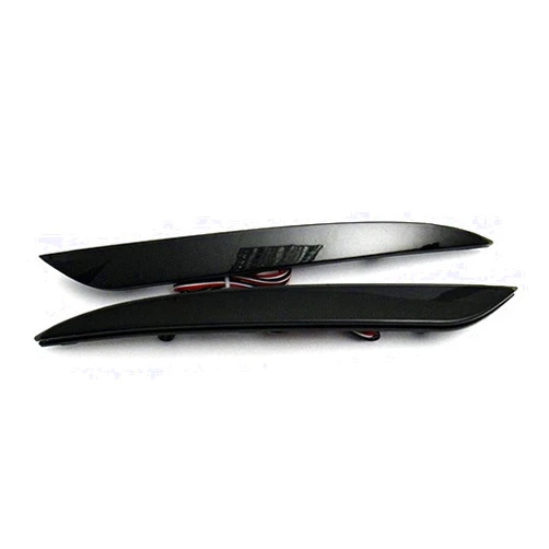 SSHLIGHT 2x Black Smoked Lens Rear Bumper Reflector LED Tail Stop Brake Light Compatible with Tesla Model S 2012-2018,LED Turn Signal Tail Brake Light