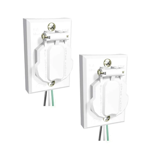 Solus SCO-338W 120V Grounded Convenience Electrical Outlet for Outdoor Lamp Post and Poles, Energy Saving and Weather Resistant, UL Listed, White, Pack of 2