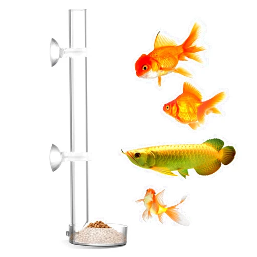 TIESOME Acrylic Fish Shrimp Feeder, Transparent Durable Aquarium Fish Shrimp Feeder, Assembled Feeding Tube Feeding Dish Tray Set for Fish Tank Aquarium Shrimp (20cm)