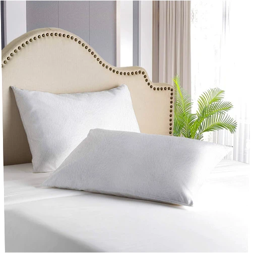 Dee's Collection Waterproof Pillow Protectors Cover Set of 2 King 20x40 Size ( White ) Zippered Clouser, Effective Dust Protection & Soft Quiet Terry Cotton