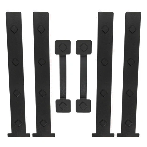 JIAHOO Magnetic Garage Door Decorative Hardware, Garage Door Hardware Kit Decorative 4 Hinges & 2 Handles, Curb Appeal Garage Door Accents, Black Magnetic Garage Door Hardware, 1 Set