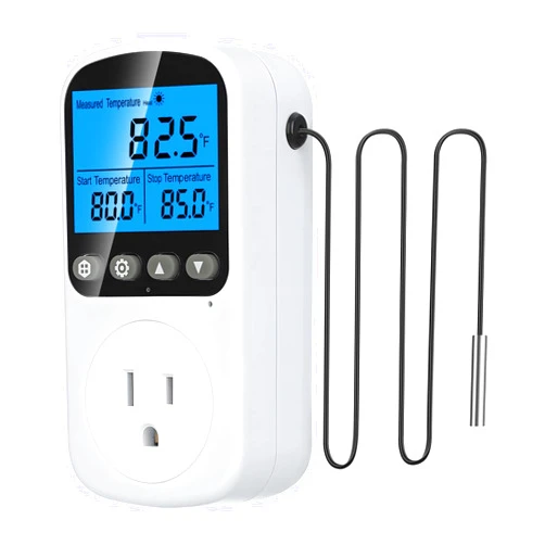 INKBIRDPLUS Plug in Temperature Controller Outlet, Smart Heating Cooling Control with 4 Timing Modes, Backlit LCD, Calibration, Ideal for Reptile, Incubation, Aquarium, Refrigerator, Home Brewing