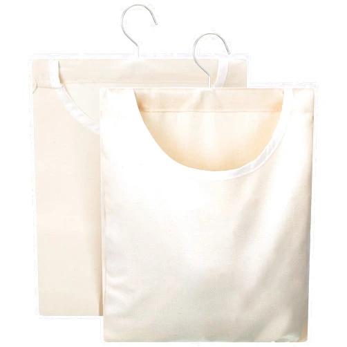 Eccliy 2 Pcs Canvas Clothespin Bag with Hanging Hook for Clothesline Outdoor 15 x 11 Inch Summer Laundry Clothes Pin Holder Portable Pin Hanging Bag Pin Storage Organizer for Home Balcony Travel,Beige