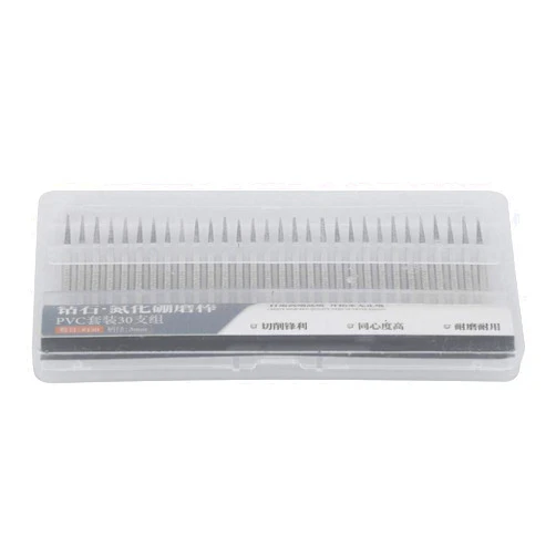 Shanrya Grinding Needle Set, 30PCs High Safety Factor Pointed Tip Grinding Needle, Grinding Machine for CNC Milling Adaptor Engraving Machine Steel Wire