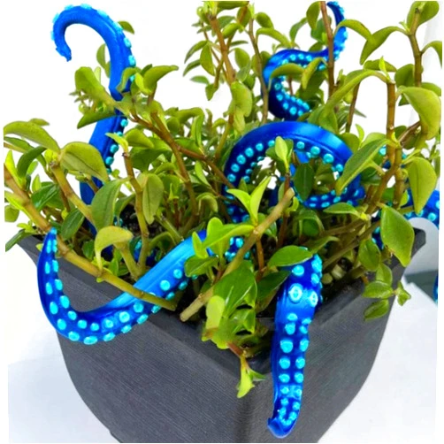 QAOlDH 7Pcs Octopus Tentacle Stakes,Glow in The Dark Octopus Plant Stakes,Resin Luminescent Decorative Garden Stakes for Plant Decor,Funny Halloween Plant Ornaments
