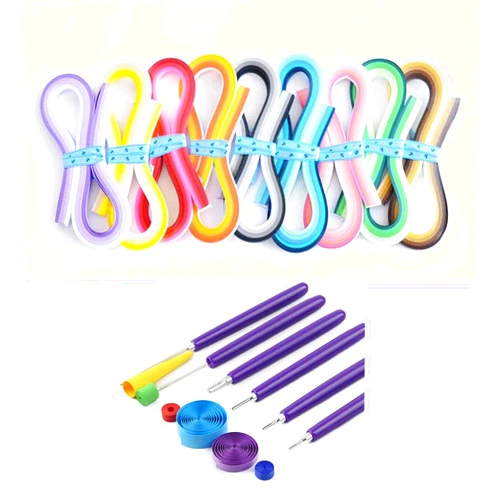 YURROAD Multi-Color Quilling Strips Kit 900 Strips 36 Colors 0.2