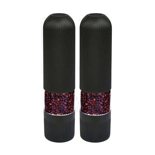 HAYNAH Marycan Electric Salt and Pepper Grinder Set - Battery Operated Mill with Light - Automatic One Handed Operation - Electronic Adjustable Shakers
