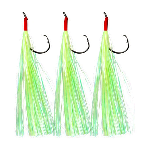Dr.Fish 10 Pack Teaser Hooks for Hi/Lo Rig Flounder Rig Sea Bass Rig Octopus Circle Hooks Replacement Hook Saltwater Fishing Hooks Surf Fishing Striper Snapper