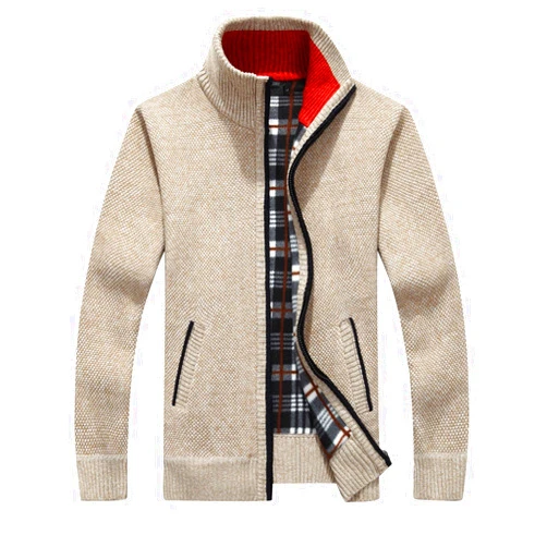 Yeokou Men's Shawl Collar Cardigans Slim Fit Button Cable Knit Black Sweater Pockets