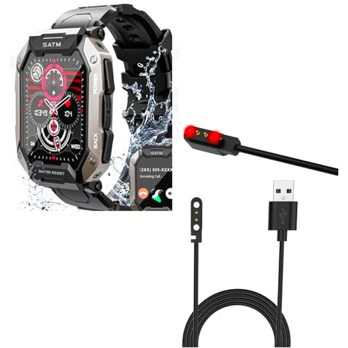Yiqungo USB Cable for EBXDW C20plus SmartWatch, Magnetic Replacement Charger Compatible for C20plus Smart Watches