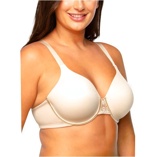 Vanity Fair Women's Full Figure Beauty Back Smoothing Bra, 4 Way Stretch Fabric, Lightly Lined Cups Up to H