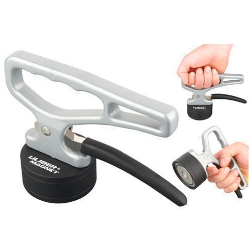 ULIBERMAGNET Strong Magnetic Pickup Tool,Strong Lift Magnet with Quick Release,Portable Material Collector with Ergonomic Handle for Iron Plate,Tool Steel,Laser Cutting