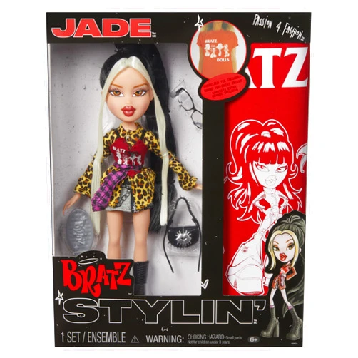 Bratz Stylin' Jade Fashion Doll with Customizable T-Shirt for You and Accessories