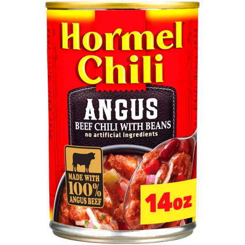 HORMEL Angus Beef Chili with Beans, 14 oz (Pack of 12)