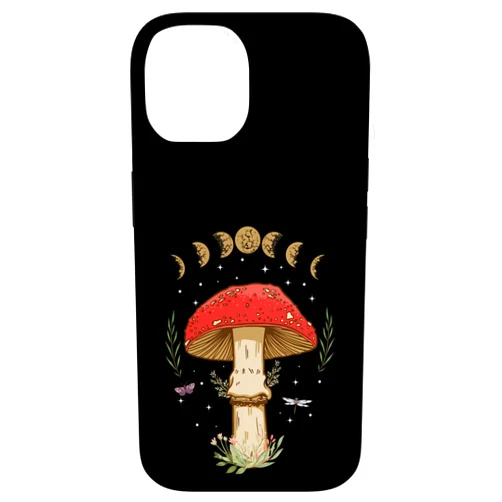 Witchy Goth And Celestial Moon Creations Dark Academia Cottagecore Aesthetic Magic Mushroom Case for iPhone 14