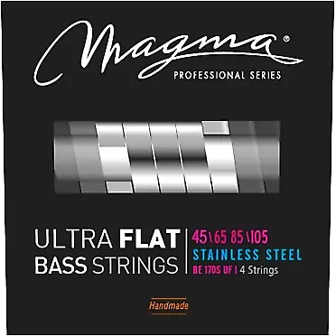 Magma Electric Bass Strings Medium Gauge - Stainless Steel Ultra Flat Strings - Long Scale 34