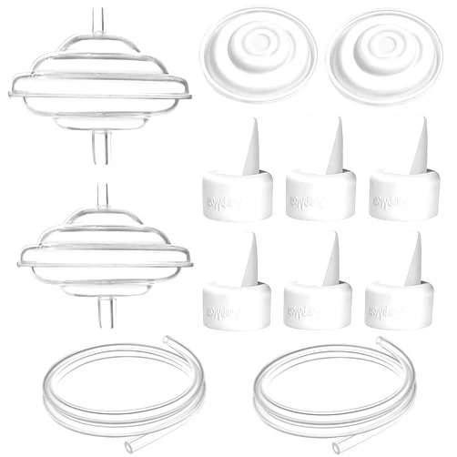 PumpMom-us Breast Pump Parts for Spectra, Replace Duckbill Valves Tubes Backflow Protector Membrane for Spectra S1 S2 9 Plus Breastpumps