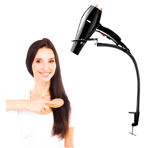 HLGOLDLUO Hands-Free Hair Dryer Holder for Dog Grooming, Blow Dryer Arm for Easy Styling, Adjustable Hair Dryer Clamp for Professional Results (Black)