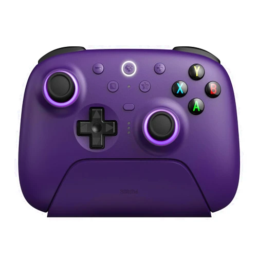 8BitDo Ultimate 2 Wireless Controller for Windows & Android, Gaming Controller with TMR Joysticks, Switchable Hall Effect/Tactile Triggers, RGB Fire Ring, 8Speed Wireless Tech, Purple